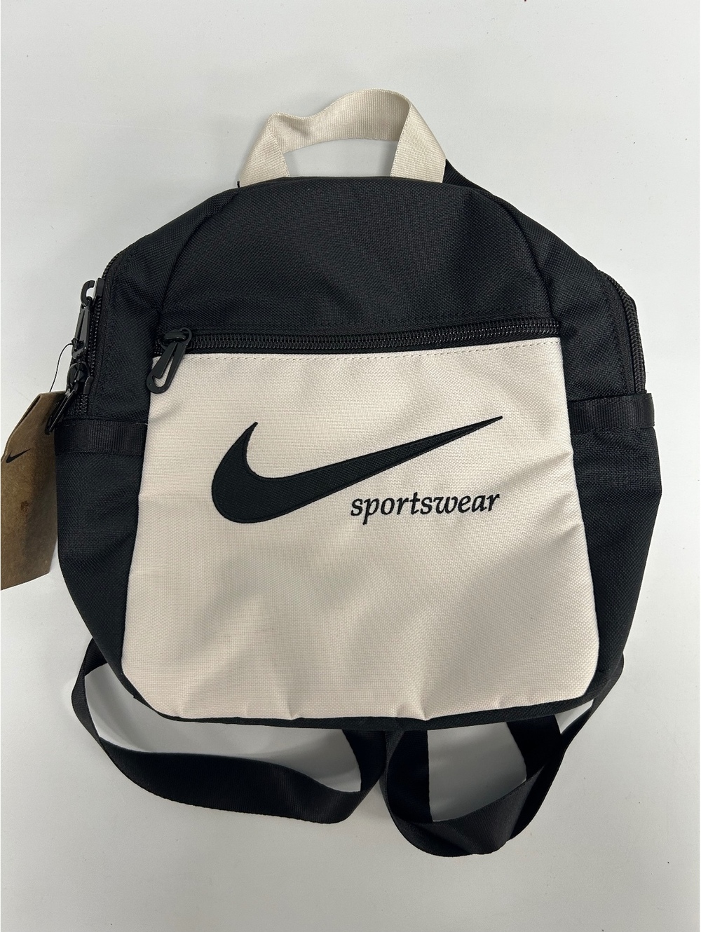 Nike Sportswear Mini Backpack Black and Cream